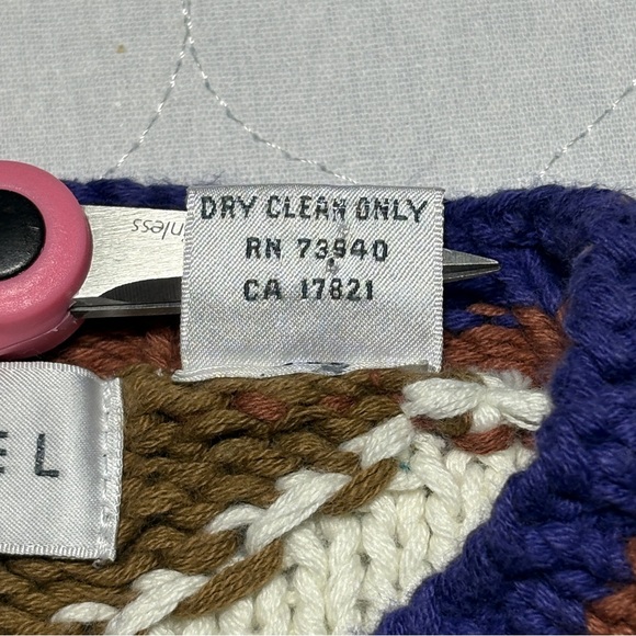 VTG Henry Grethel Sweater M Aztec Crew Neck Boxy Cotton Biggie Grandpa Oversized - Picture 5 of 9